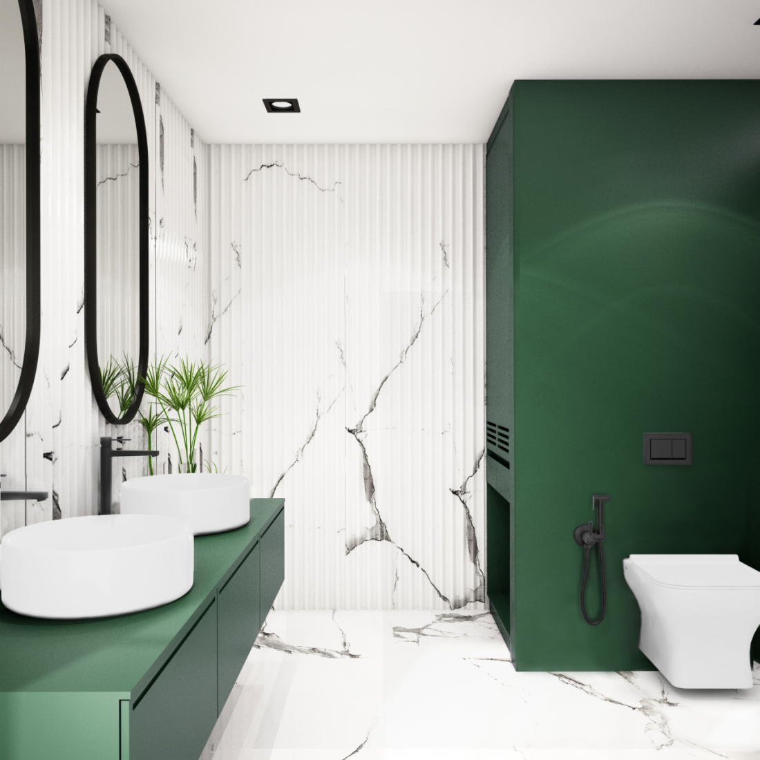 Bateria umywalkowa wysoka Glamour w kolorze czarnym Invena